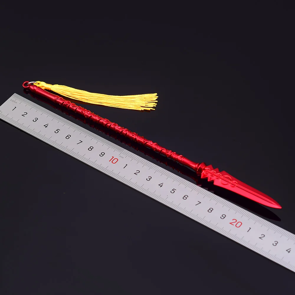 Anime Metal Katana Spear para Meninos, Night Lancer Weapon, Unlimited Blade Works, Game Bolg, Fate, Stay Night, Model Gifts Toys, 22cm