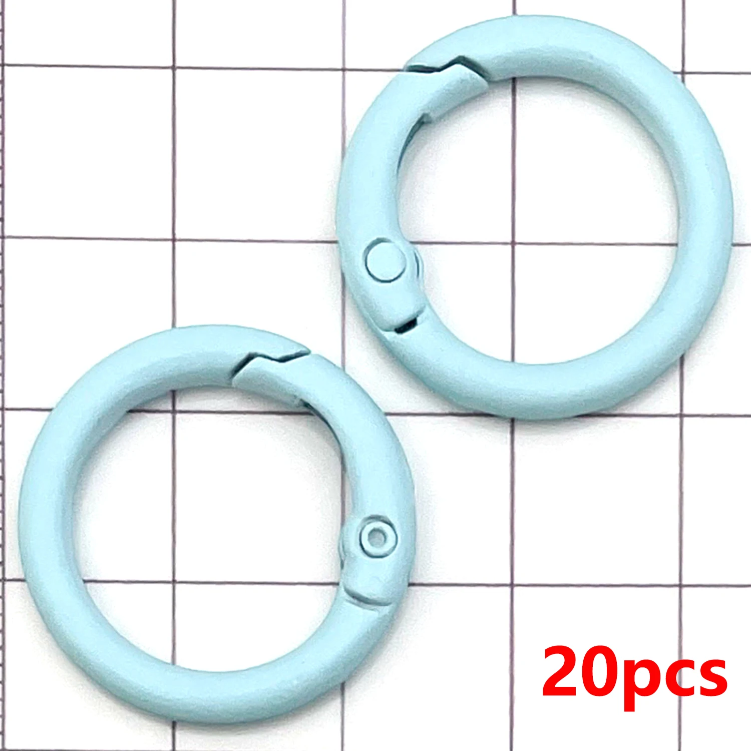 20pcs Matte Spring O Rings for DIY Keychain Making