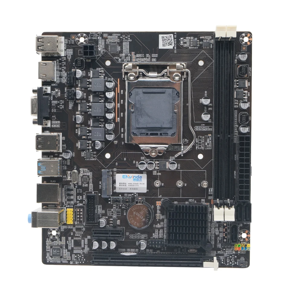 CPU intel i7 -8700K ENVINDA 마더보드 LGA 1155 듀얼 채널 DDR3 메모리 SATA III USB 3.0