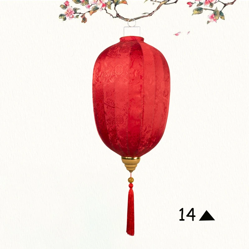 14 inch Waterproof Chinese Silk Lantern Retro Japanese Vietnam Lantern Party Festival New Year Hanging Decor Palace Lantern - Image 6