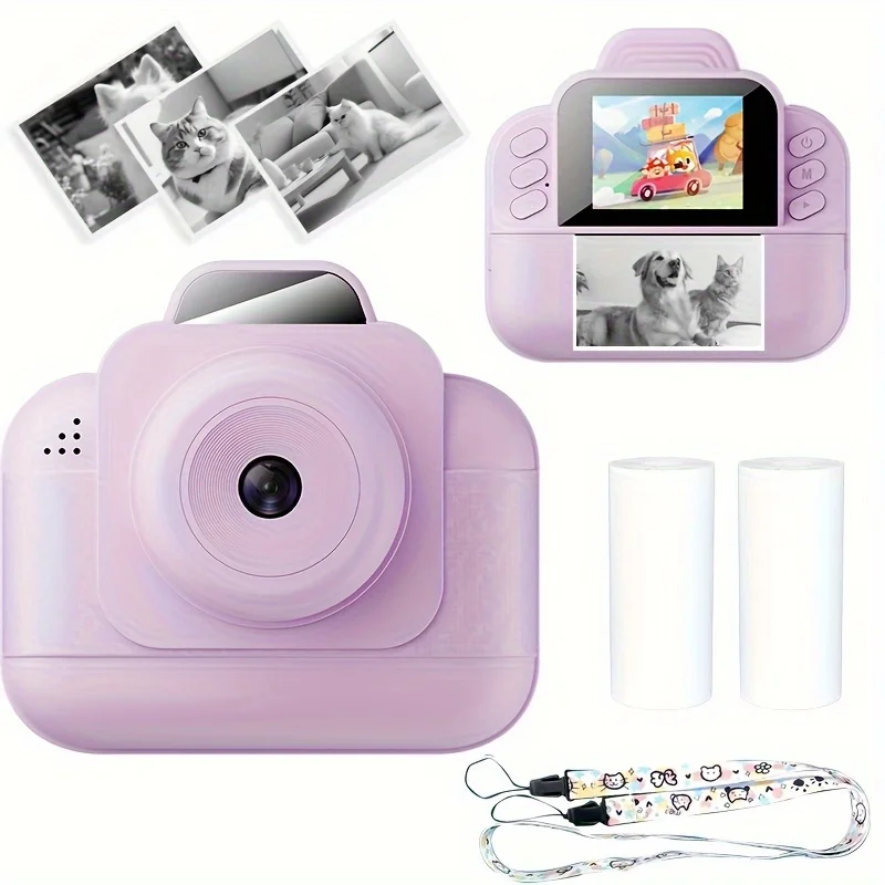 1080P HD 비디오, 2인치 디스플레이, USB 듀얼 전원, 간편한 사진 편집 및 게임 기능을 갖춘 즉석 카메라 키트, 생일, 발렌타인데이에 이상적