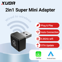 New Super Mini Adapter Wired to Wireless CarPlay and Android Auto 2 in 1 Box 5GHz WiFi5 for 99% Original Wired CarPlay/Auto Cars