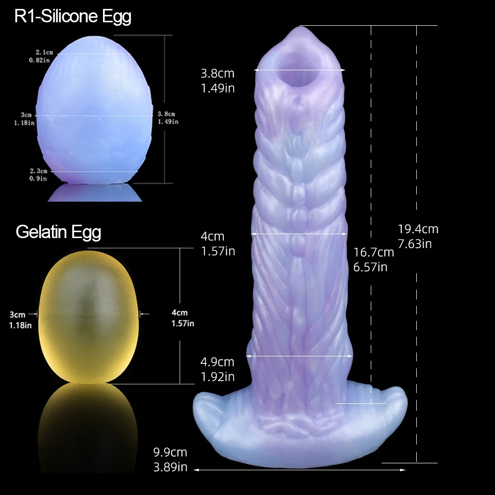 YESBUY Hand Push Ovipositors Dildo Manual Ovipositor Toy Anal Sex Toys Atifical Diy Gelatin Eggs Anus Vagina Balls Adult Product