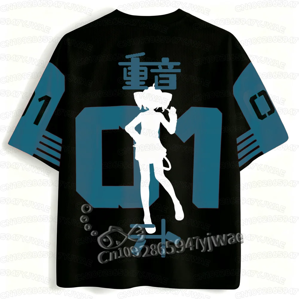 2026 Neues Sommer Anime Kasane Teto Trikot Damen Herren Fußballtrikot Sport Kurzarm Freizeit Paar T-Shirt Oberteil – Detail 5