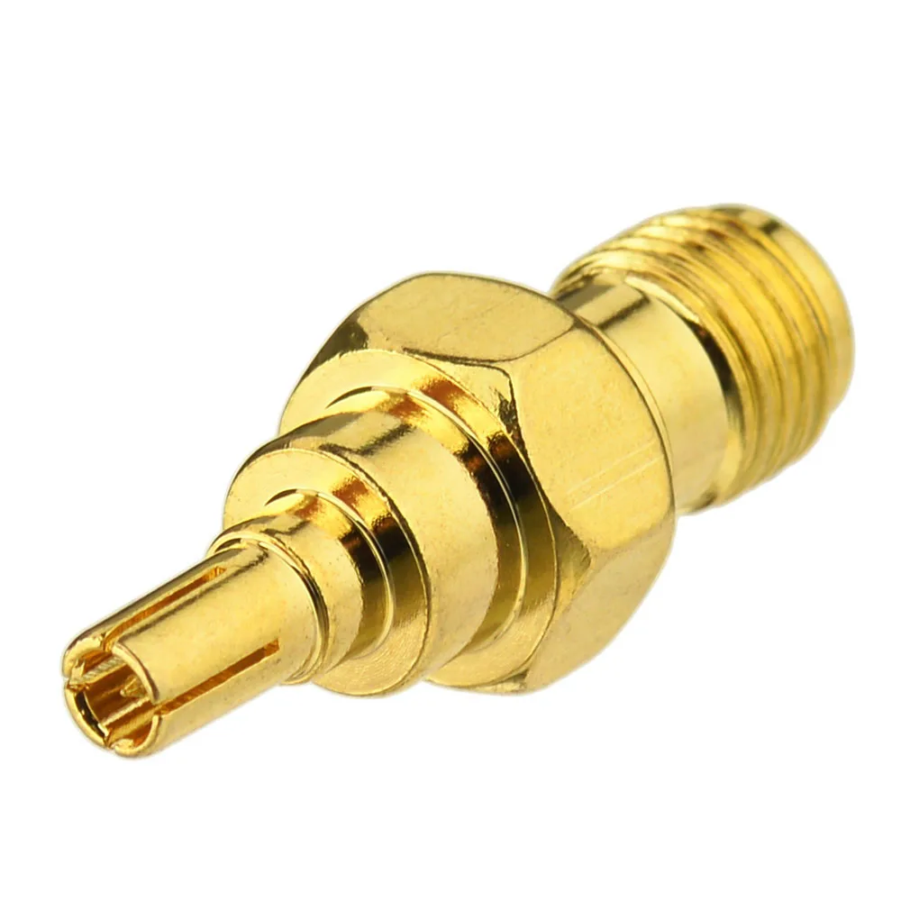 Superbat 5 pces SMA-CRC9 adaptador RP-SMA fêmea para crc9 macho em linha reta banhado a ouro rf conector coaxial