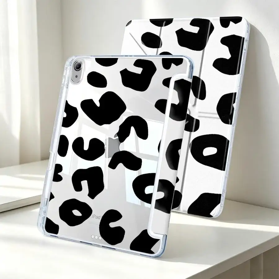 Leopard Print Pattern With Pen Slot Cover Tablet Case For Samsung Galaxy Tab A8 S9 Plus S10 Lite A11 S7 FE S8 A9 Plus