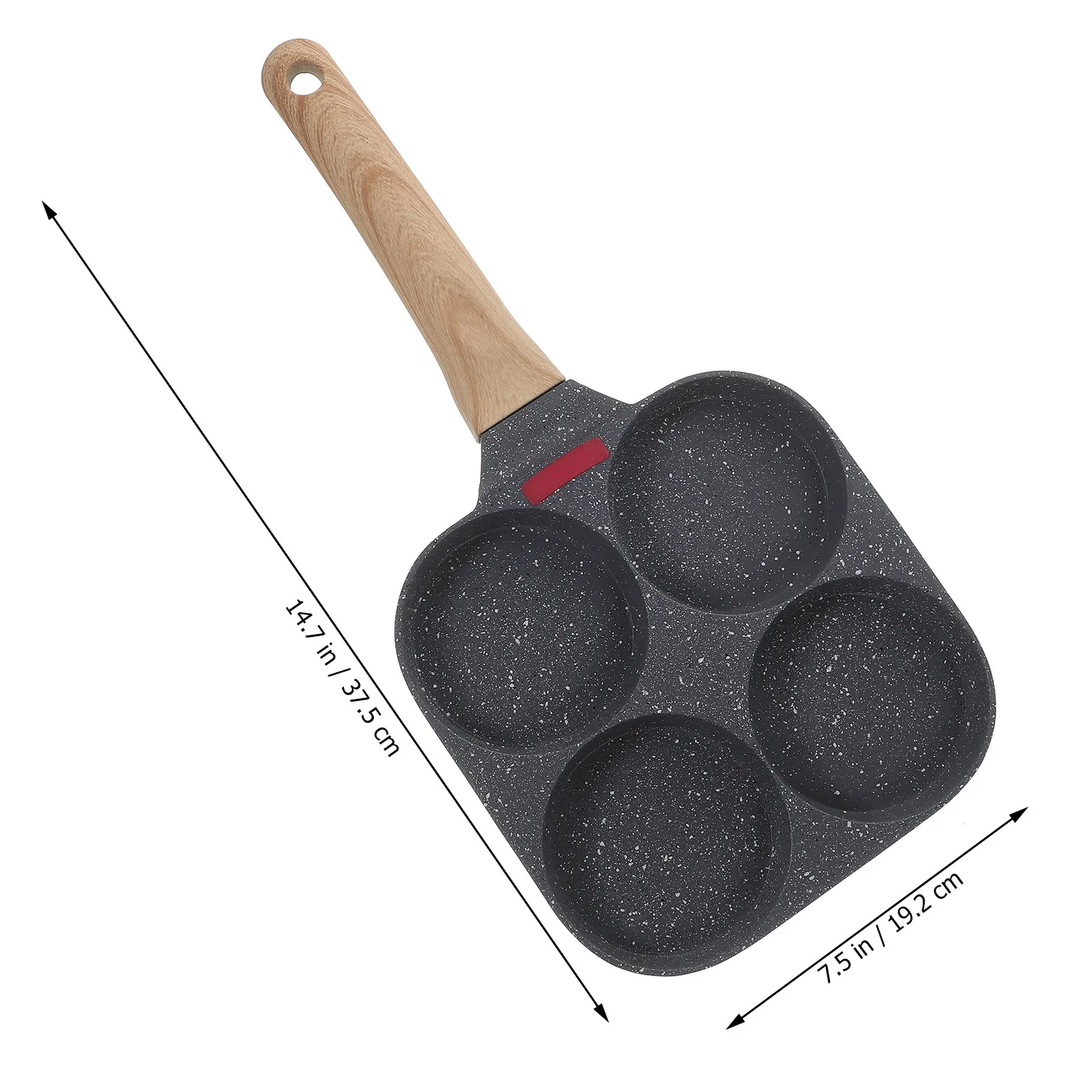 Nonstick Egg Frying Pan 4 Cup Round Egg Pancake Omelette Breakfast Skillet for Crepes and Sliders