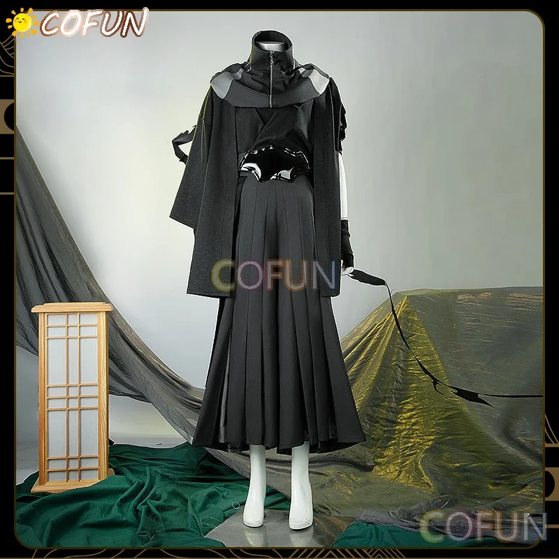 COFUN [Angepasst]-ONLINE-Magoroku Kanemoto Cosplay Kostüm Halloween Spiel Anzug Japanischen Kimono Frauen Männer Schwarz Outifts