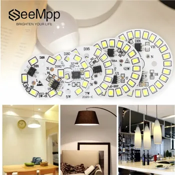 5 sztuk/partia LED Chip do żarówki 3W 5W 7W 9W 12W 15W AC 220V 240V SMD okrągłe koraliki Led żarówka reflektor żarówka lampa z chipem