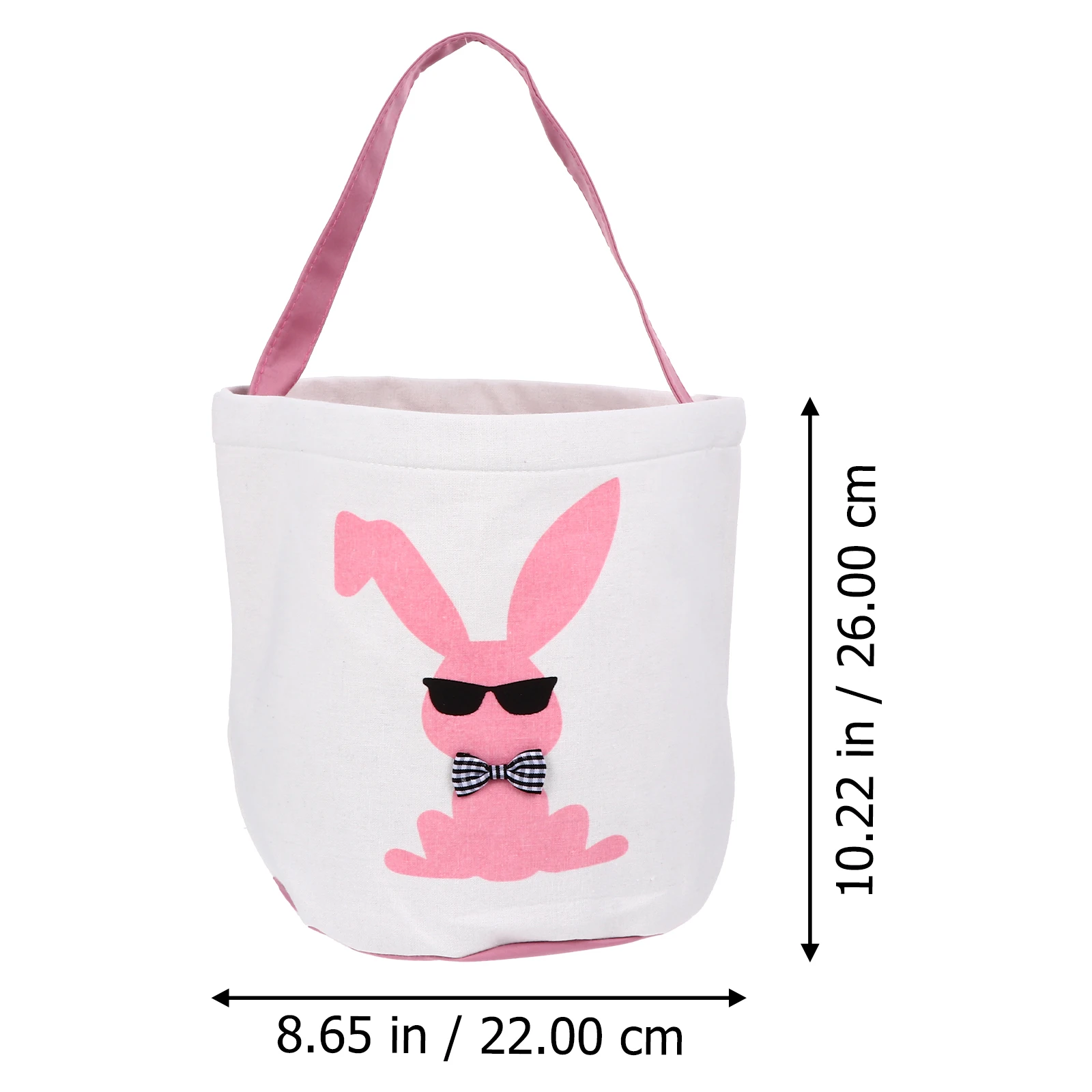 

Easter Bunny Bucket Rabbit Candy Basket Canvas Storage Pouch Durable Kids Adults Gifts Container Holiday Decor 115 Characters