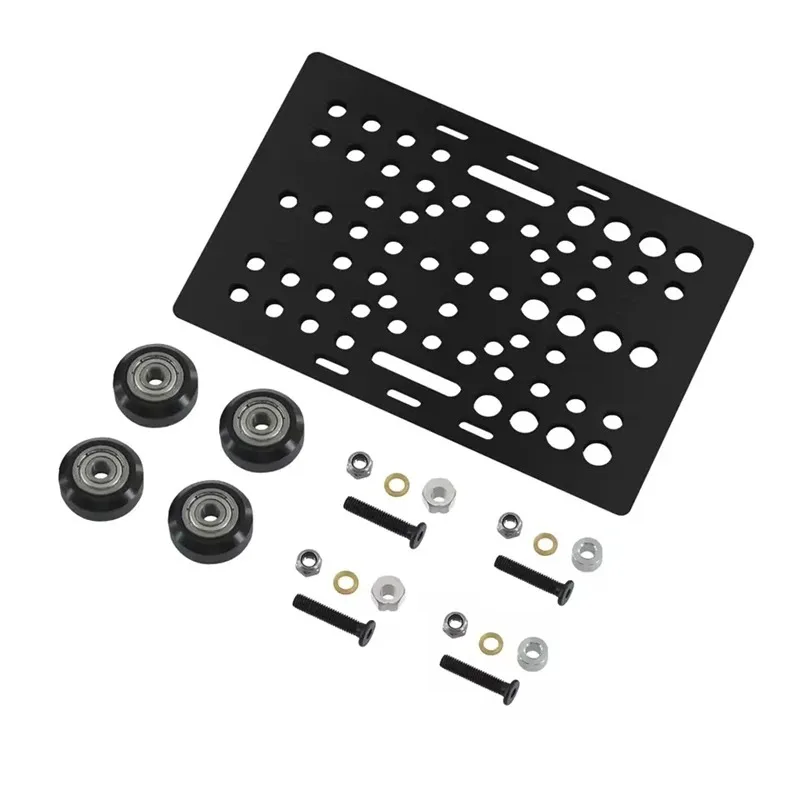 Części do drukarek 3D Zestaw płyt V-Slot 20-80 mm z 6 kółkami do czarnego aluminiowego zestawu V-Slot Solid V POM do części maszyn CNC — zdjęcie produktu 6