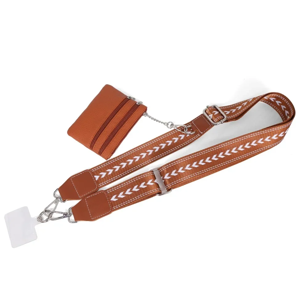 Multi-functional Phone Lanyard With Zipper Pocket and Storage Bag Adjustable Wide Nylon Straps Can Replace Handbags and Wallets
