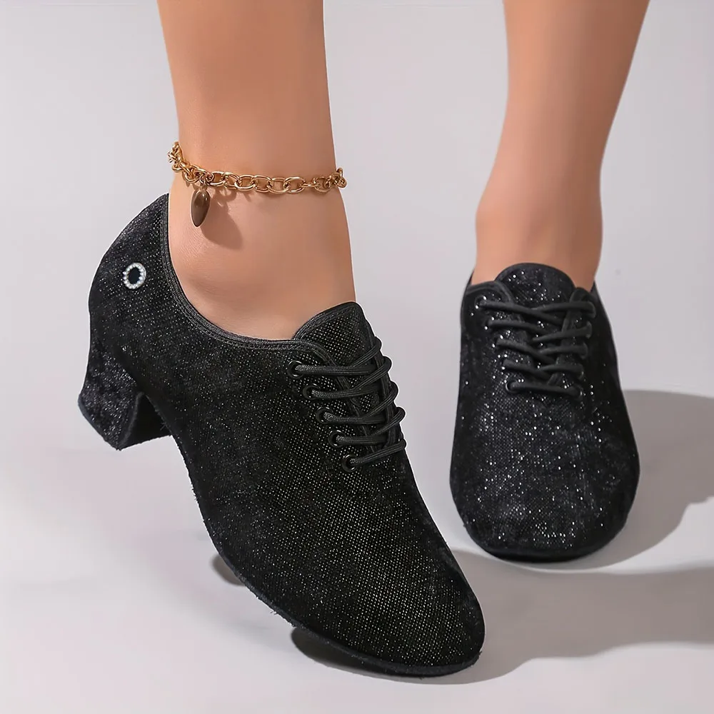 Women Latin Dance Shoes Salsa Jazz Dancing Shoe Woman Adult Girl Ballroom High Heels Female Training Modern Tango Dance Sneakers