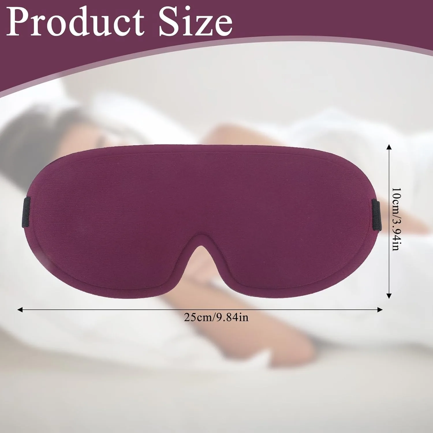 Blackout Eye Mask 3D Deep Contoured Sleep Mask Lash Extensions No Pressure Blindfold Sleeping Eye Mask Women Men Side Sleepers