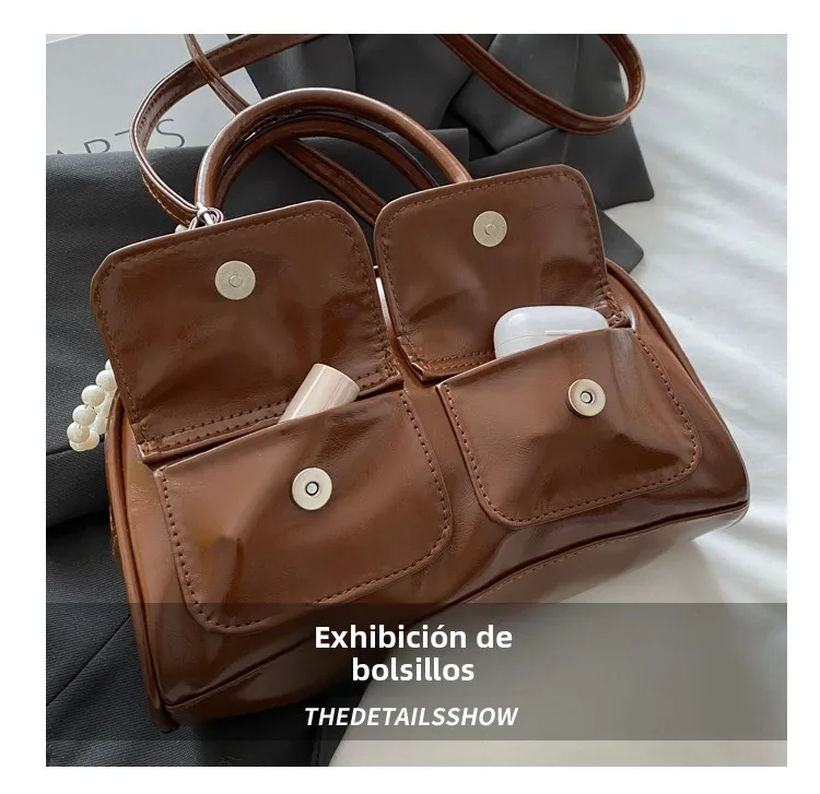 Bolso de Gran Capacidad para Viajes, Nuevo Estilo Invierno 2025, Bolso de Hombro/Axilar, Alto Valor Estético, Bolso Boston/Bo...
