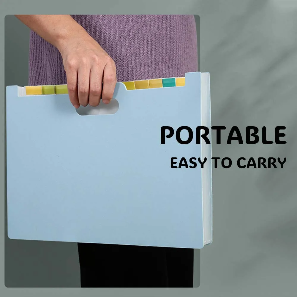 A4 Document Expanding File Bag, School Exam Paper Organizer Storage Bag