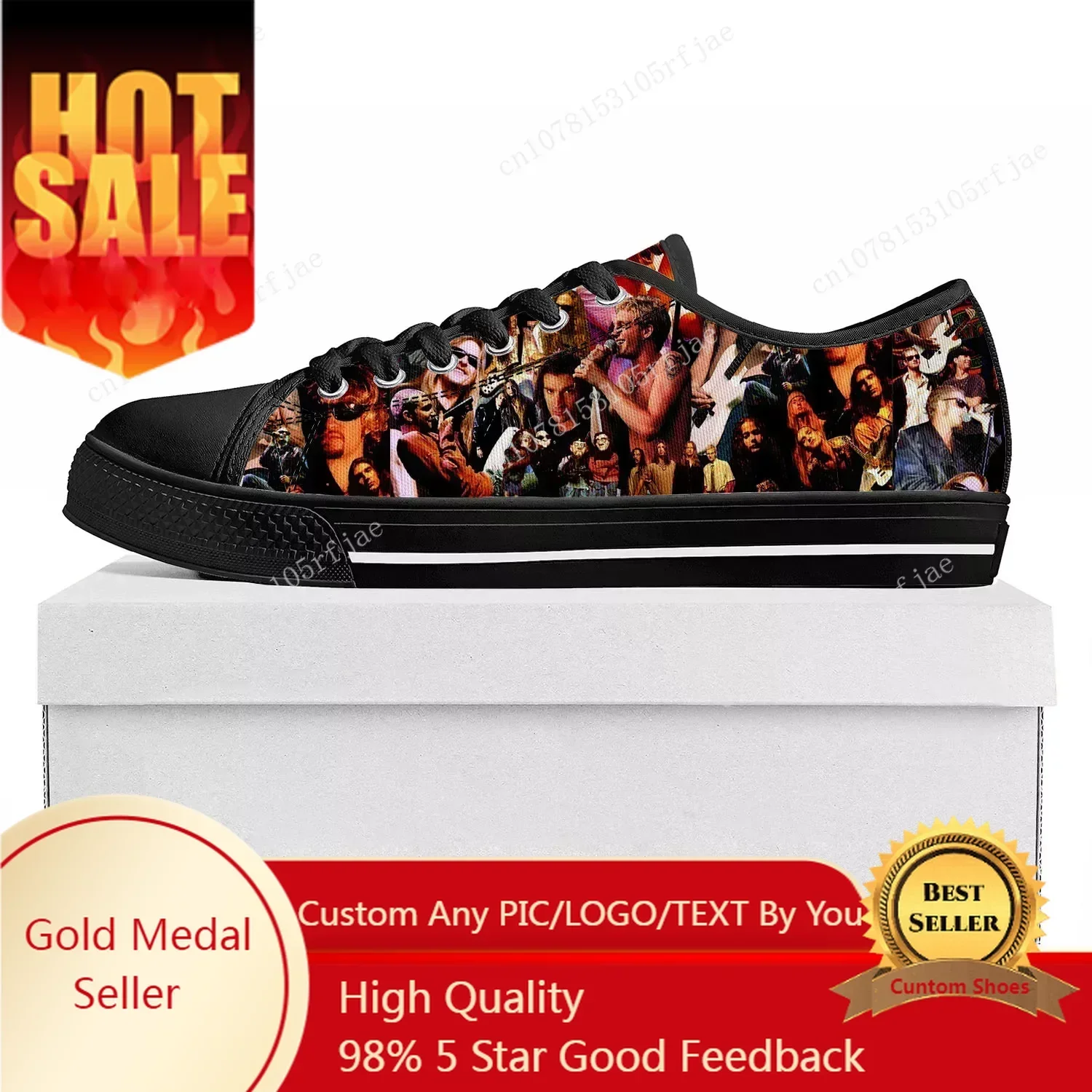 Alice In Chains Metal Rock Band Pop Low Top Sneakers Mens Womens Teenager Canvas Sneaker Couple Shoes Custom Shoe