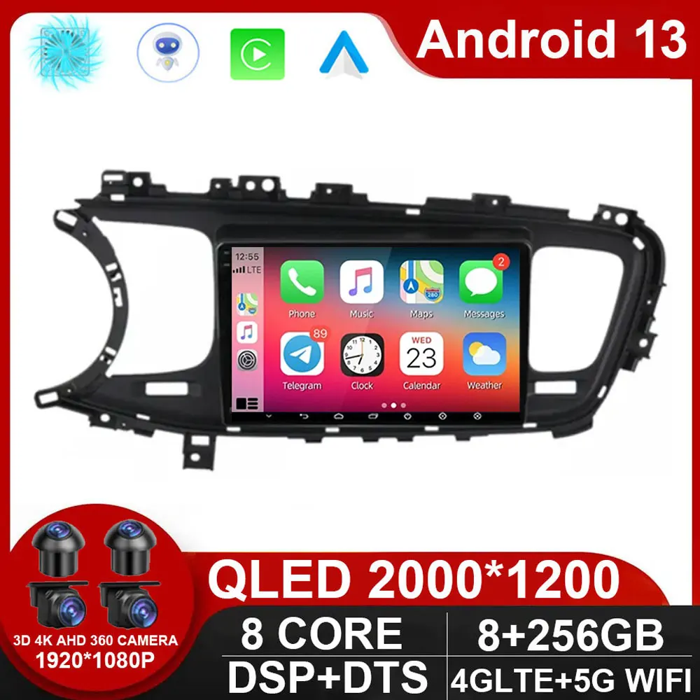 

Car Radio Android Auto For KIA Optima K5 2013 - 2015 GPS Navi Multimedia Player Stereo QLED Carplay HU No 2 Din 2din DVD