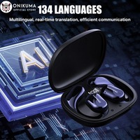 ONIKUMA T209 Translate Earphone Intelligent Real-time AI Translation 134 Languages Wireless Hanging Ear Style Bluetooth Earphone