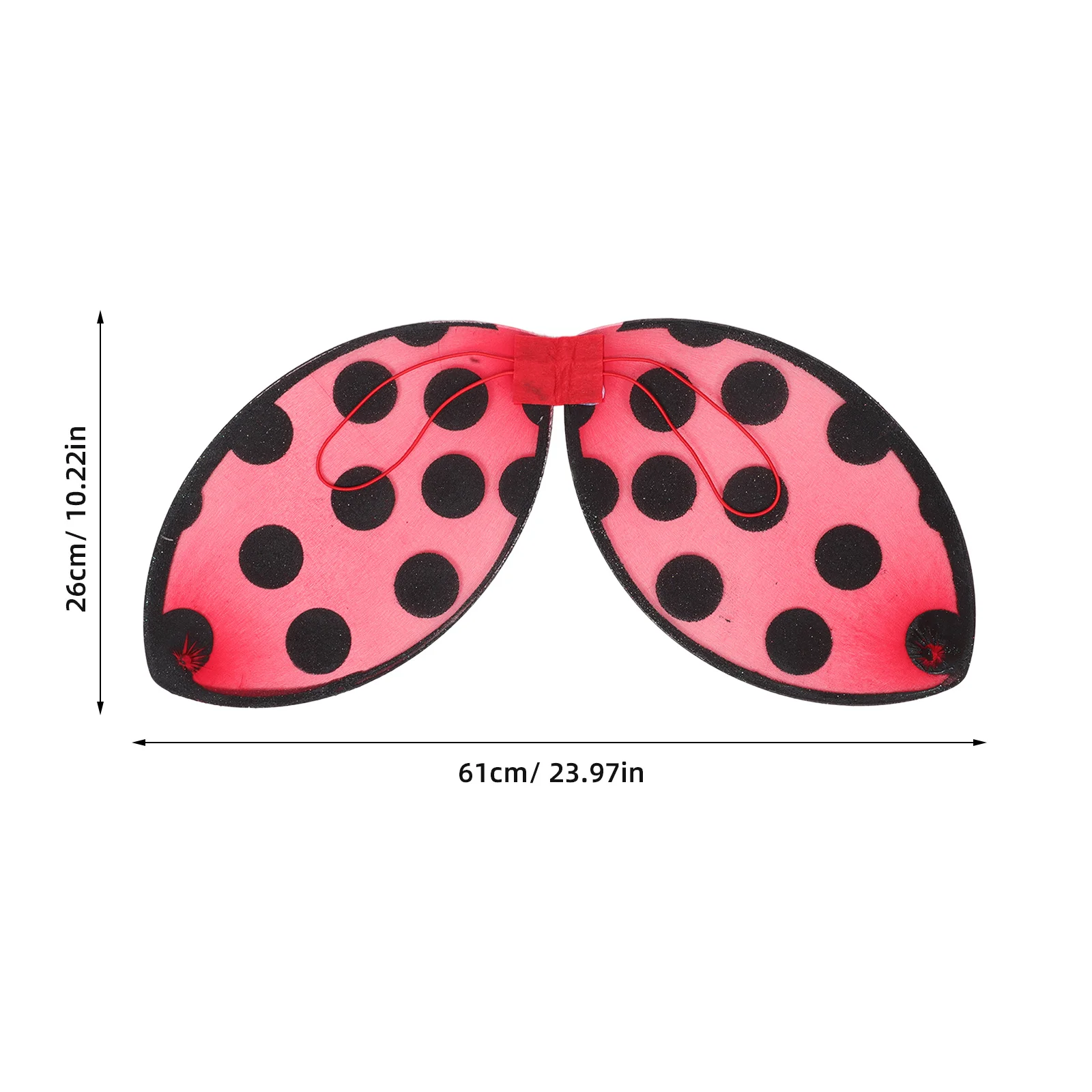 Mesh Ladybug Wings for Kids Girls Cosplay Party Decor Lightweight Foldable Design Childsafe Materials Perfect Any Event