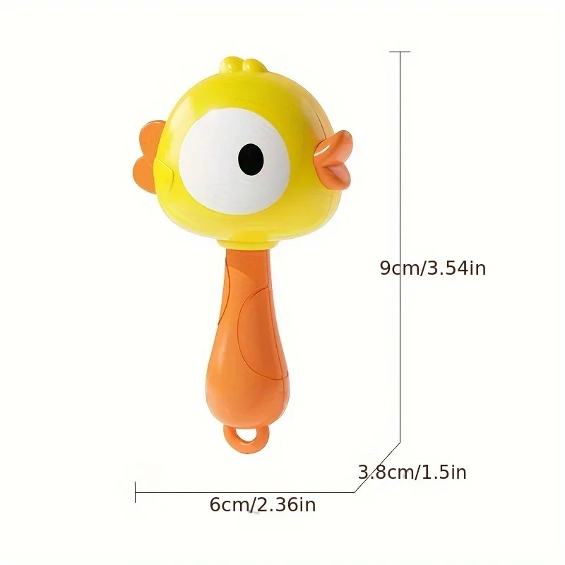 Early Learning Rattle Toy para recém-nascidos, brinquedo martelo de areia, material PP macio, adequado para treinamento de bebê, chocalhos calmantes