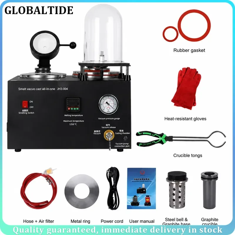 3 in 1 Jewelry Casting Machine Vacuum Melting Refining Equipment Precious Metal Tool 1-3kg 220V 110V 1800W