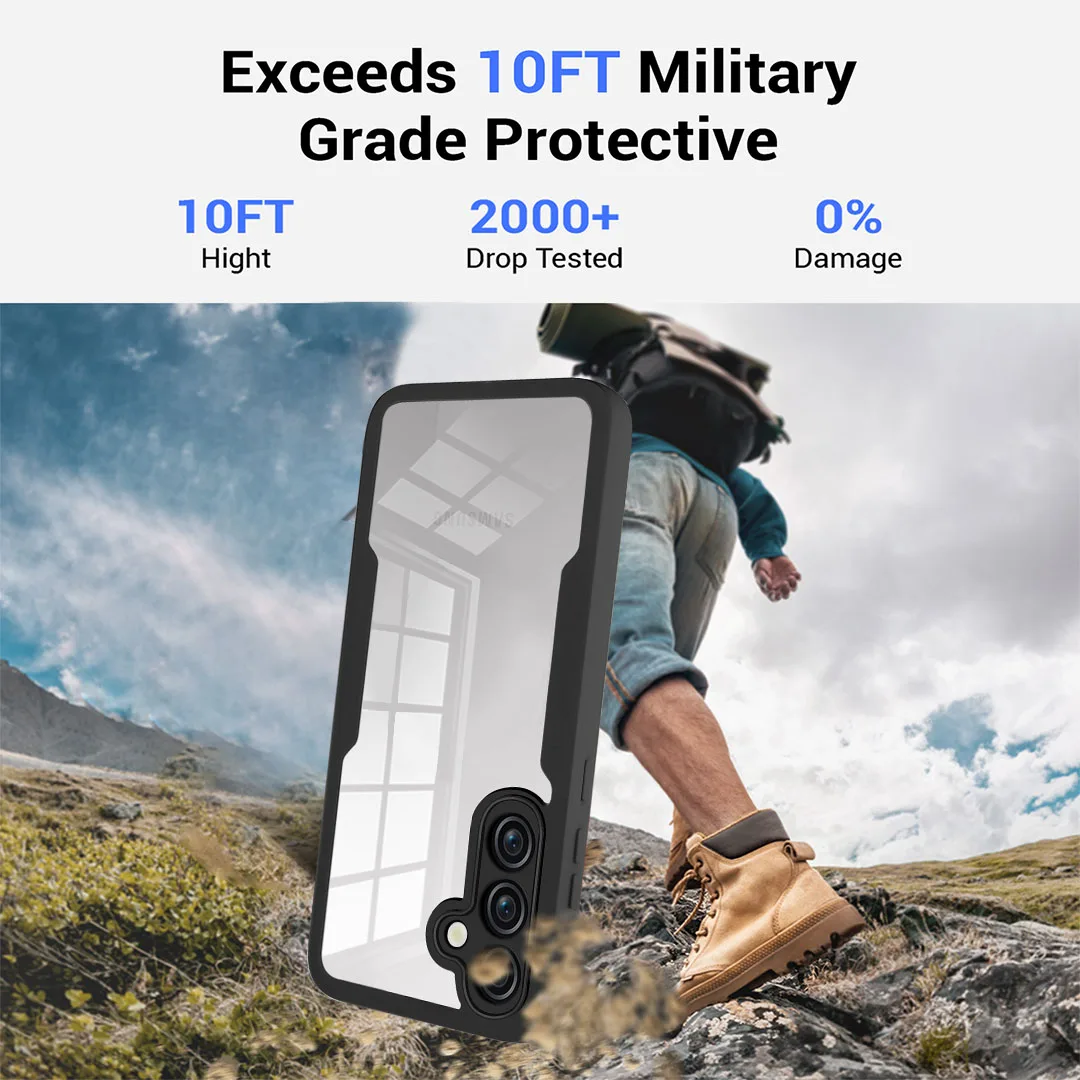 واقي شاشة كامل الجسم 360 شفاف مضاد للصدمات لهاتف سامسونج جالاكسي S24 S25 Plus 5G غطاء هاتف من السيليكون عالي الجودة