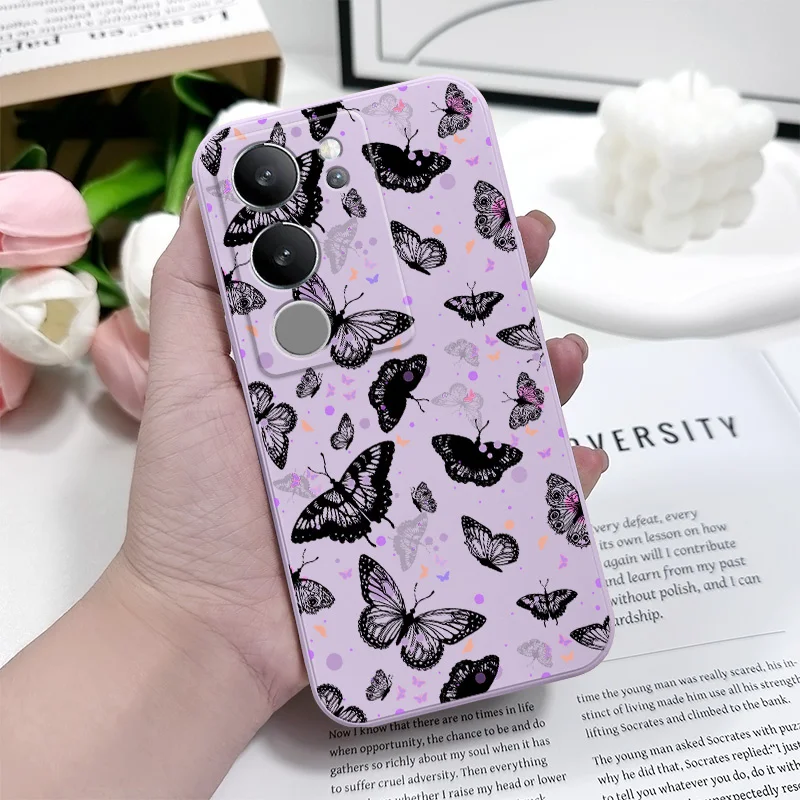 

Line Butterfly Phone Case For VIVO V50 V40 V30 V29 V29E V27 V27E V25 V25E V23 V23E V21 V20 Y20 Y12 Y21 Y22 Y50 Y35 Y76 Pro 4G 5G