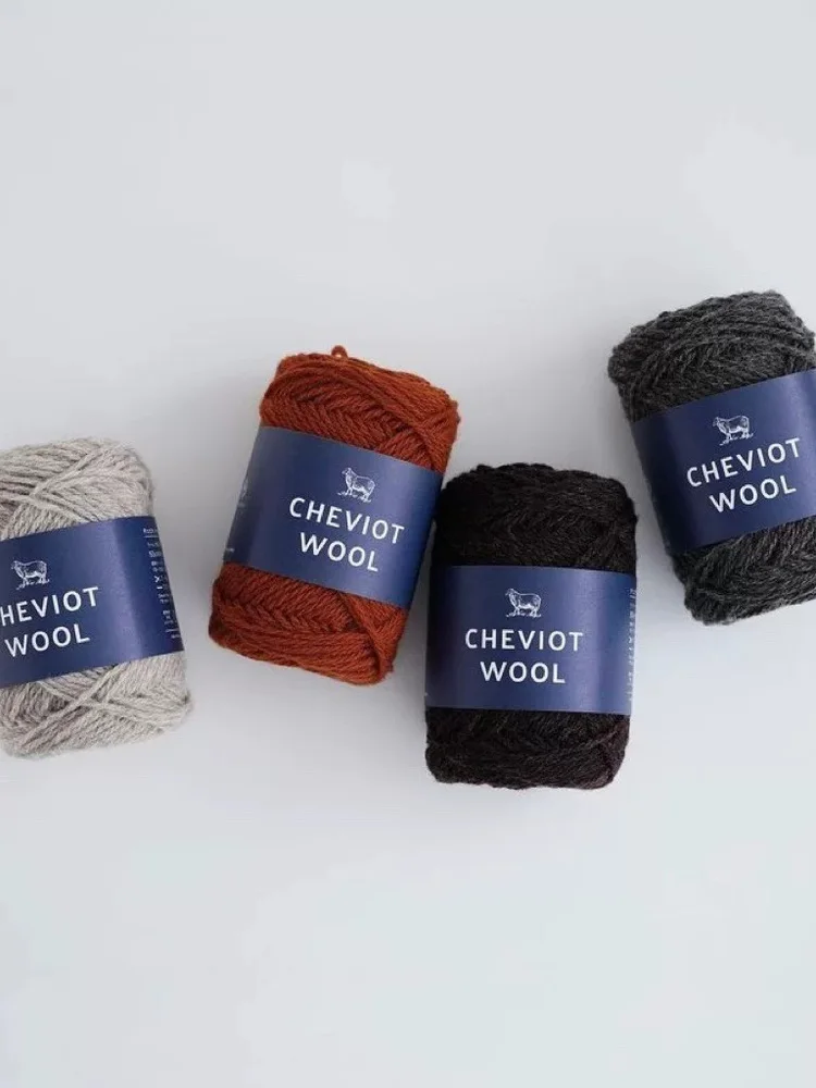 

Cheviot Wool Daruma Horizontal Field Autumn Winter Knitting Yarn Handmade Woolen Fabric for Clothes Accessories Belts Hats Sc...