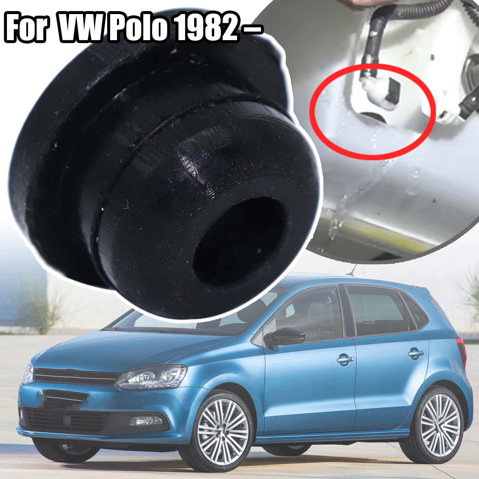 

For VW Polo 1982– Passat 1981– Windscreen Washer Headlight Pump Seal Water Reservoir Gasket Mount Rubber CapClip Plug 431955465A