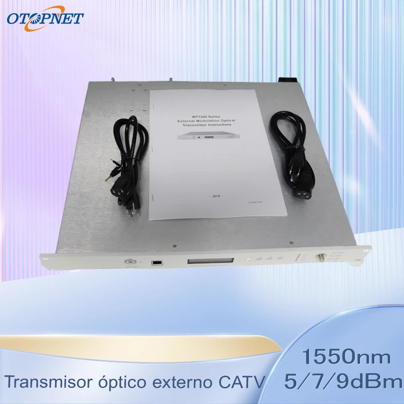 5/7/9dBm CATV Optical External Transmitter 1550nm SC/APC 75KM Fiber Port Single Fiber External Optic Transmitter