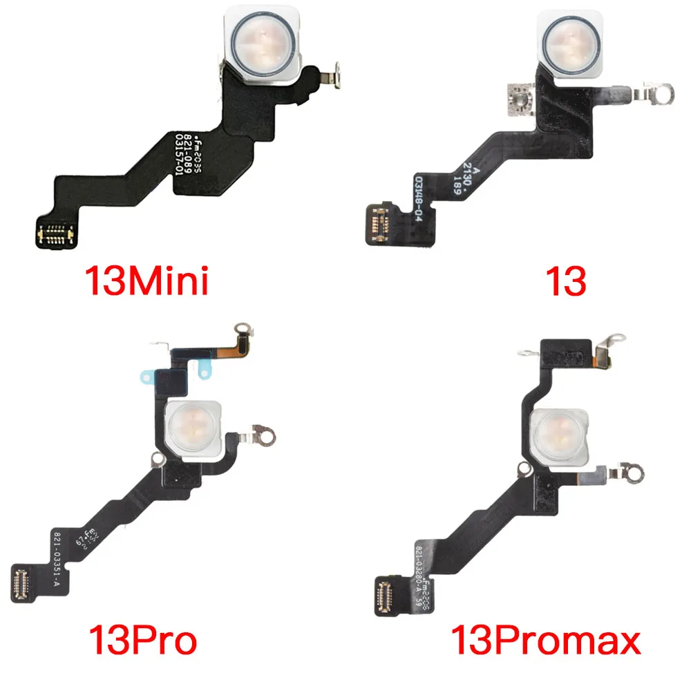 Flash Light With Microphone Flex Cable For iPhone 13 Mini Pro Max  Replacement Parts