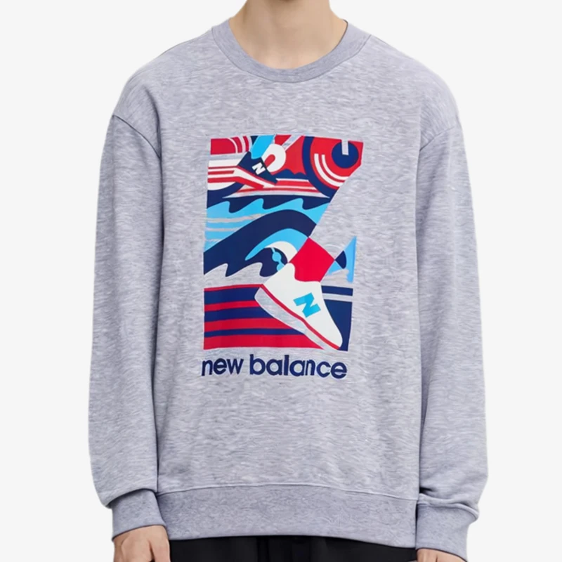 

Новая оригинальная мужская спортивная толстовка New Balance NB с принтом MT43572-AG