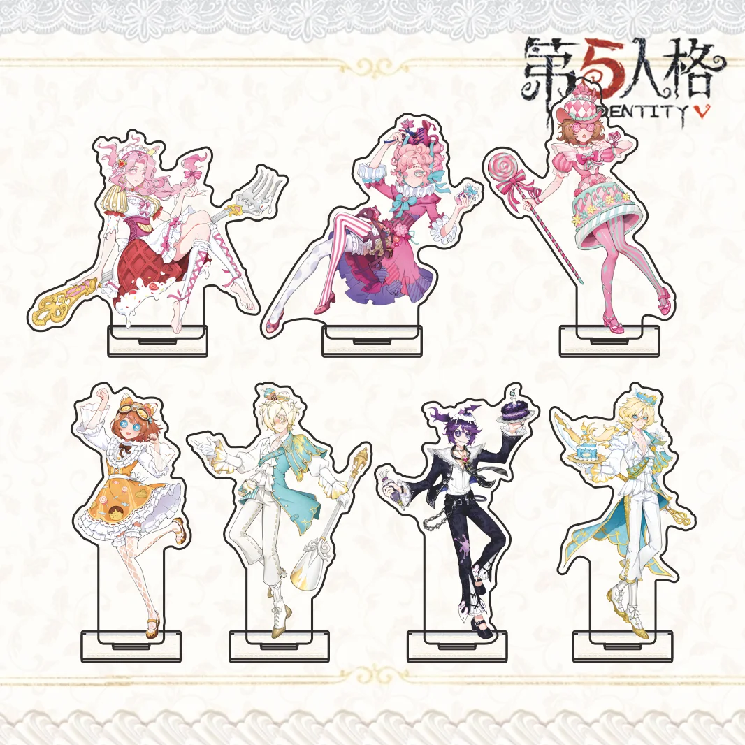 New Identity V Candy Dessert Series Acrylic Stand Figure Gardener Painter Mercenary Character Desktop Ornament Keychain