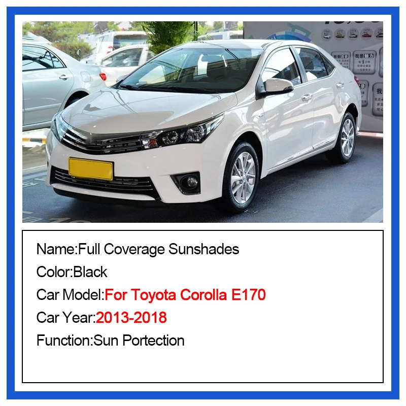 Sunshade For Toyota Corolla Levin E170 2013~2018 Magnetic  Windshield Side Window Car Mesh Sun Shades Privacy Auto Accessories