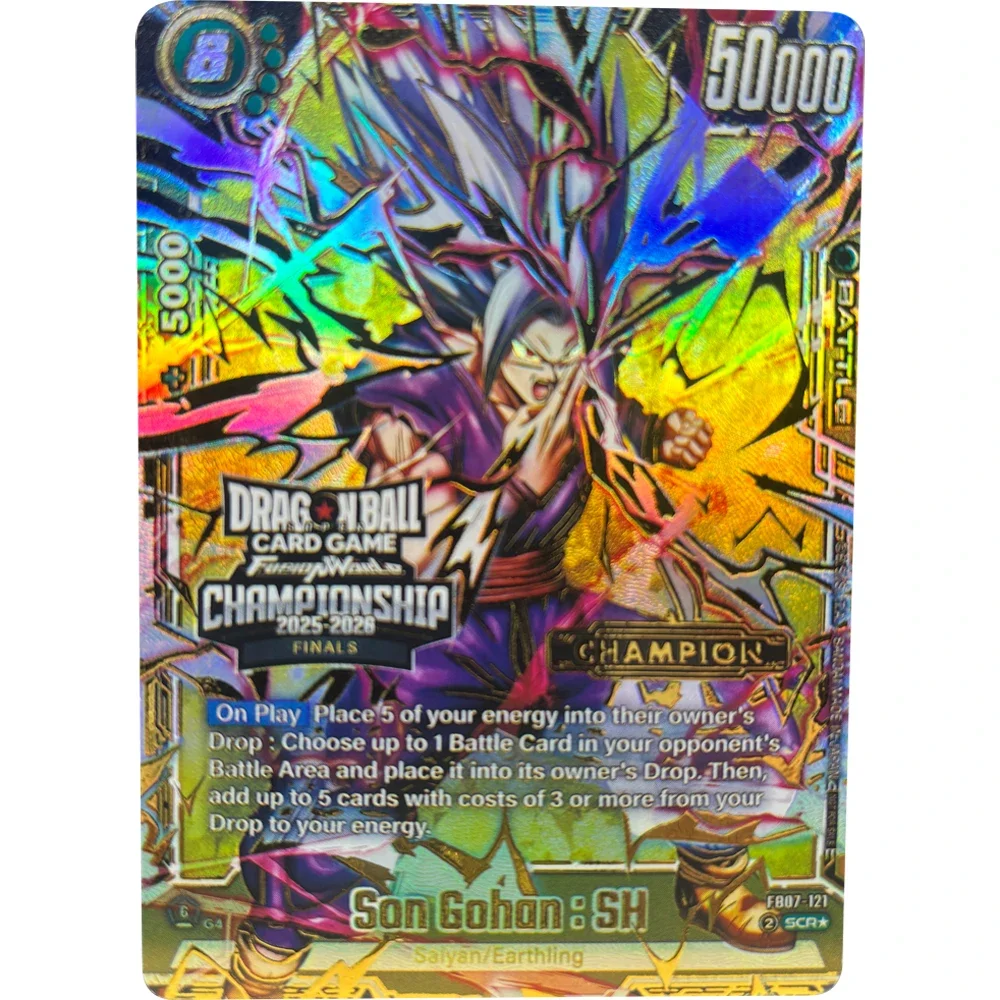 Dragon Ball Collection Cards 2025-2026 CHAMPIONSHIP Son Gohan CHAMPION DIY Self Made Game Cards Gift Toy
