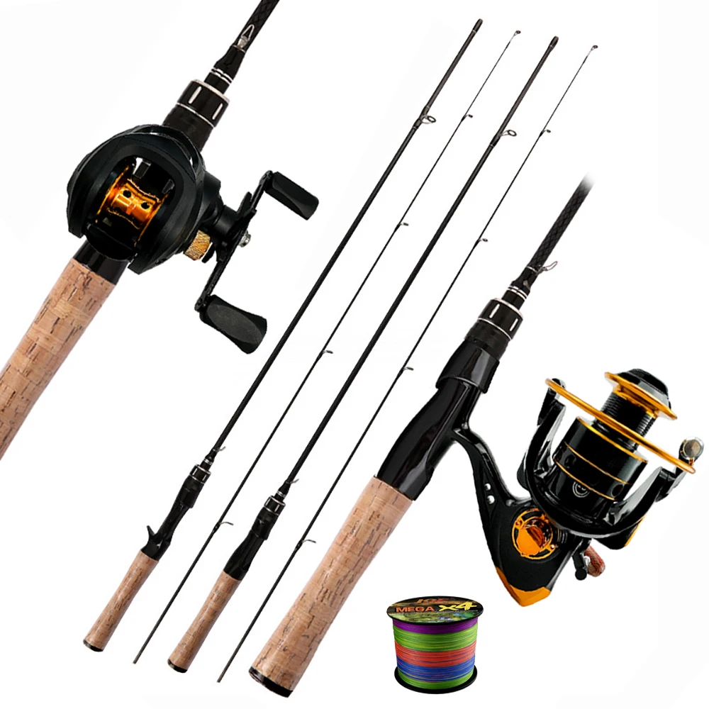 

Ghotda Fishing Rod Reel Combo 1.68/1.8m Carbon Fiber Casting Rod 7.2:1 /5.2:1Gear Ratio Baitcasting Reel Max Drag 8kg for Bass