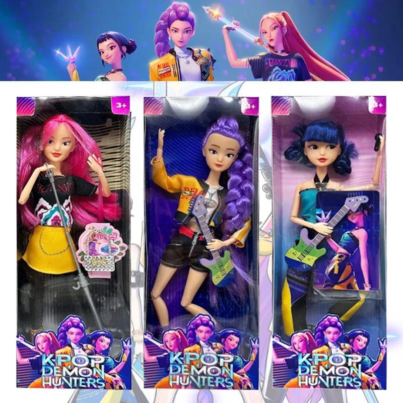 

2025 11,5-дюймовый K-POP Охотники на демонов, изысканная форма, аниме-акция с тематической песняю, Руми Зои Мира, подарки на день рождения для девочек