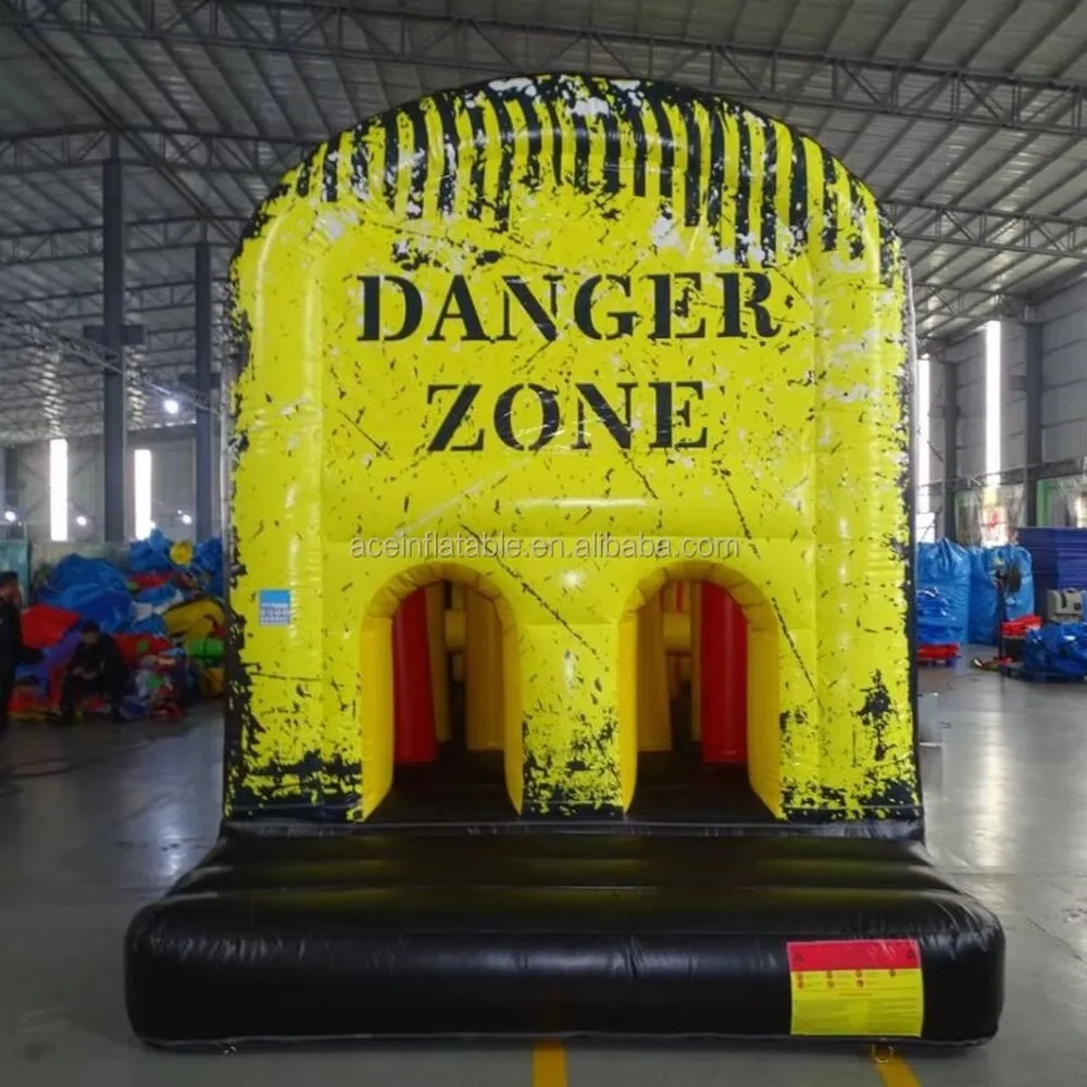 Kids Inflatable Bouncy Castle Obstacle Course Combo Slide Fun Run Game Outdoor Play Equipment for Children