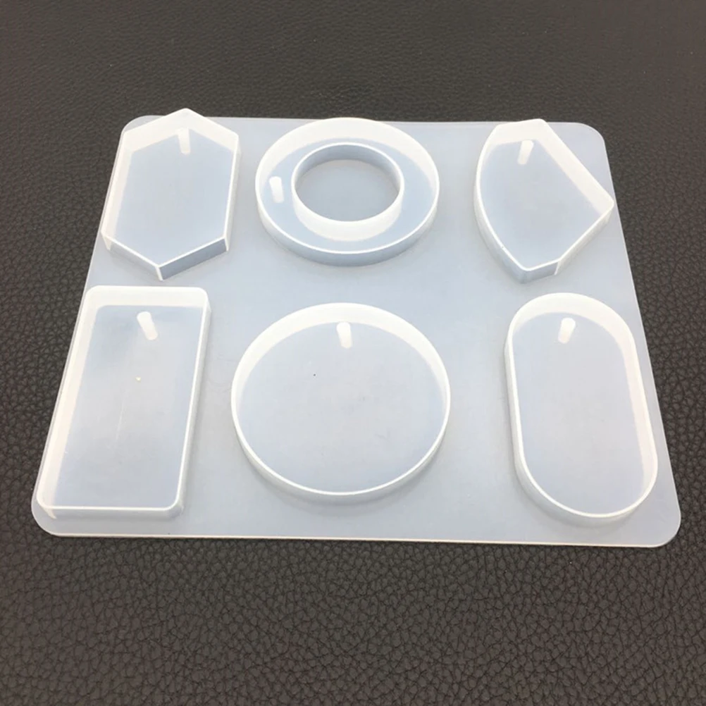 

Silicone Mold Jewellery Molds Pendant Flexible Reusable DIY Jewelry Making Supplies Resin Casting Mold Hanging Hole Bracelet