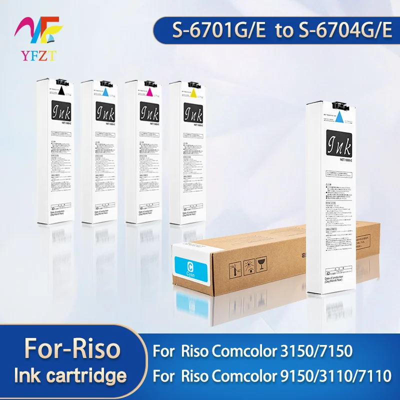 

Для Riso S-6701G черный совместимый картридж S-6702G Cyan S-6703G S-6704G/E для Riso Comcolor 3150 7150 9150 3110 7110