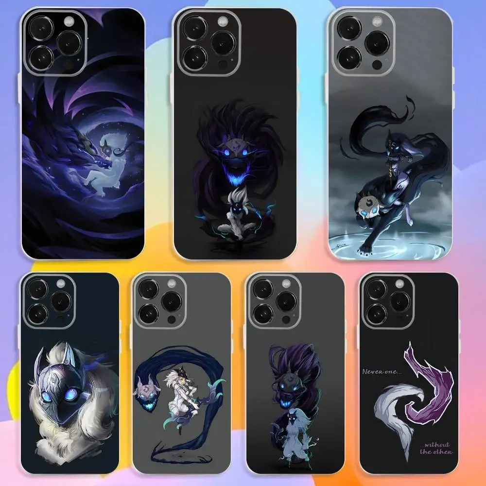 

Game L-LOL Kindred Phone Case For iPhone 16,15,14,13,12,11 Pro,Max,Plus,X,XS,XR,SE,Mini Transparent Silicone Soft