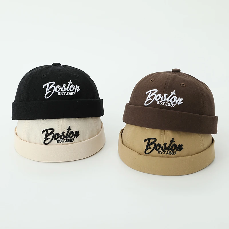 

Детская шляпа владельца с вышивкой и надписью, однотонная детская купольная кепка с дыней, детская шапка без полей для малышей 1–3 лет, хлопковые шапочки для малышей