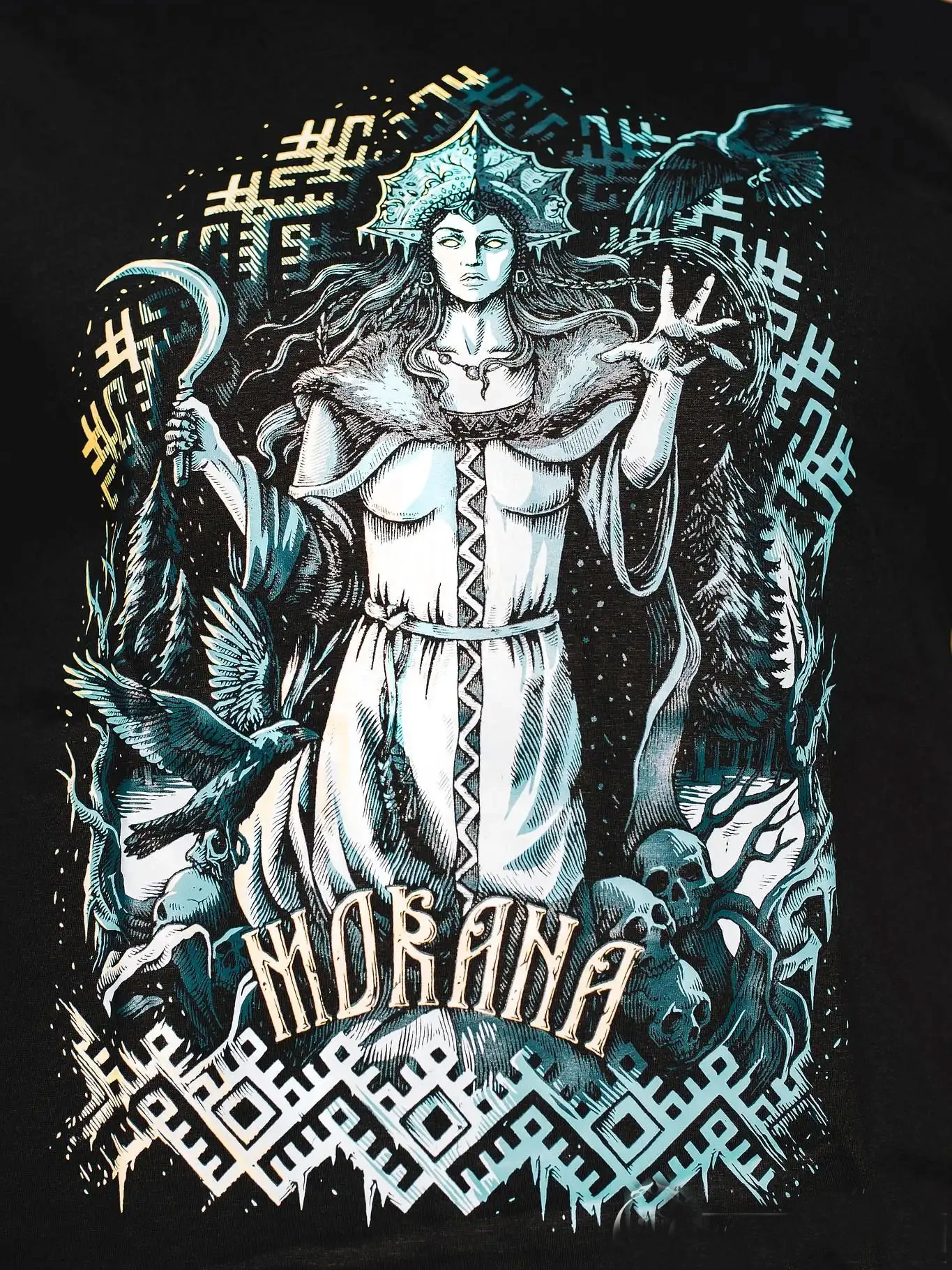 Morana: Slavic Goddess of Death and Rebirth T-shirt. High Quality Cotton, Breathable Top, Loose, Big Sizes Casual T Shirt New