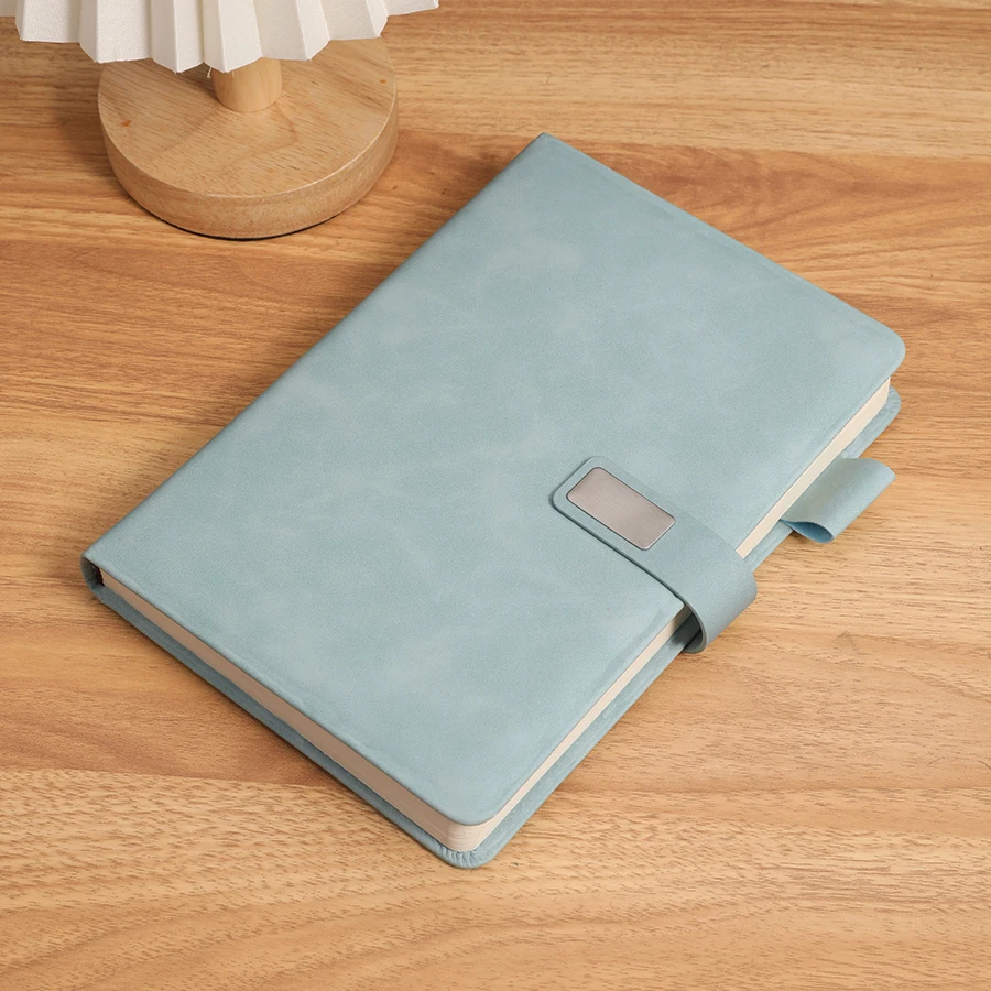 Vintage-Notizbuch aus Leder im A5-Format mit Leder-Notizbuchhülle, personalisierter Softcover und Lesezeichen, perfekt für Unternehmen und Besprechungen – Detail 7