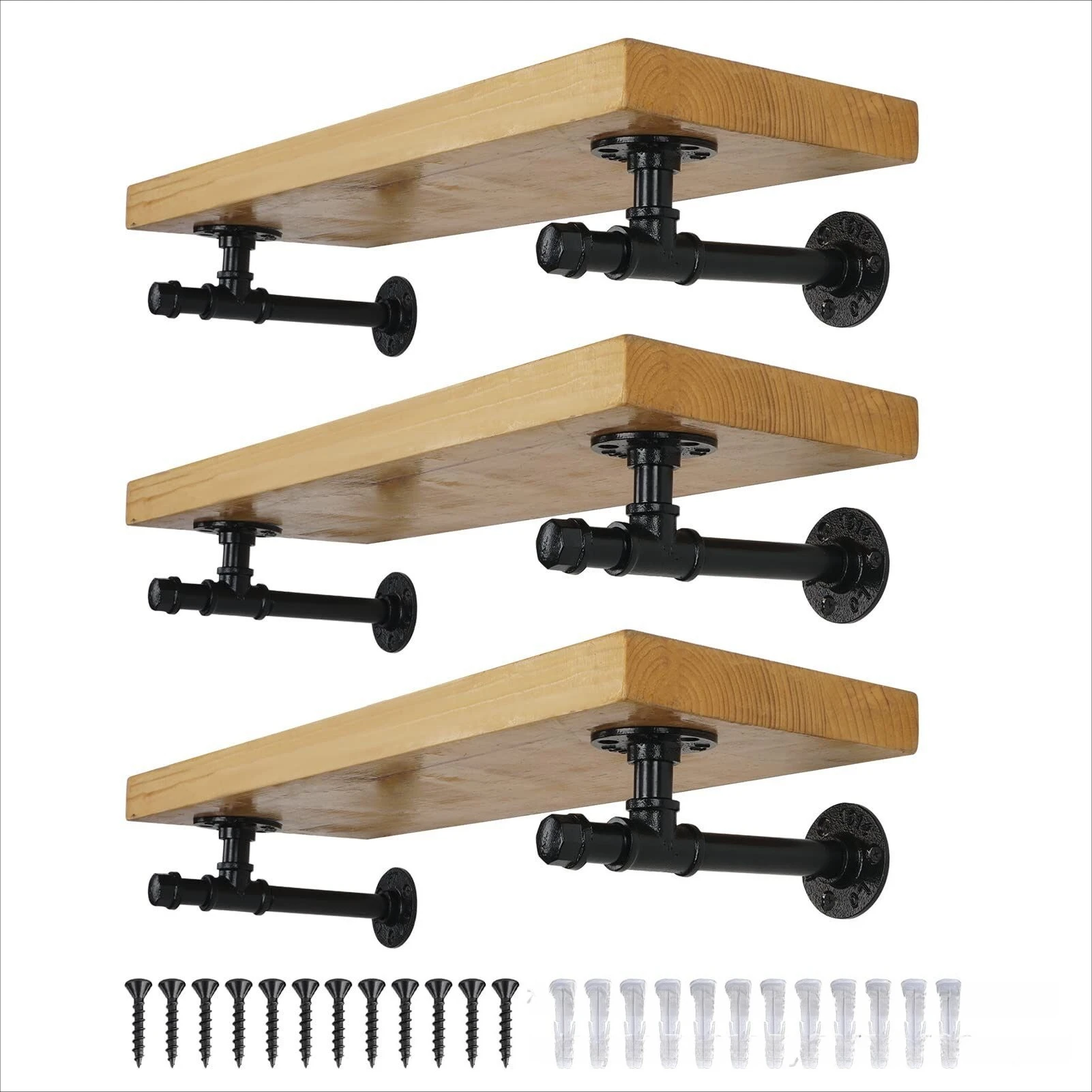 Support Frame Retro Industrial Wind Wall Shelf Pipe Triangle Bracket Suspended Wooden Board Metal Support Frame