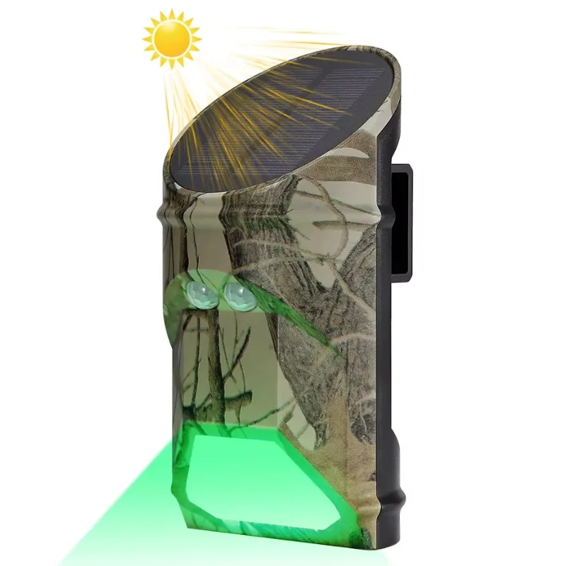 Solar PIR  technology feeder, light-sensitive night hunting green light waterproof ABS