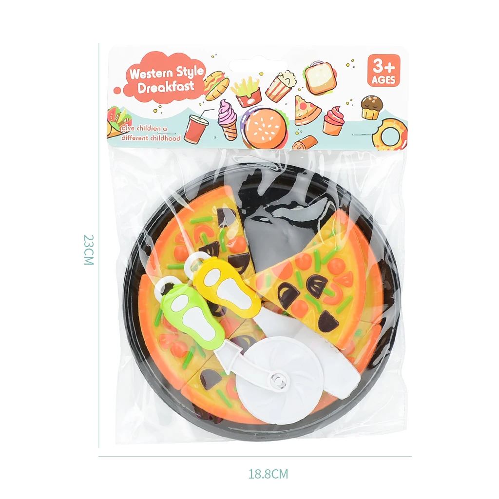 Simulation Kids Pizza Cutting Toy Food Plastic Pizza Cooking Gift Boy Girl Kitchen Toy House Pretend Toy Play Kitchen Game Toy images - 6