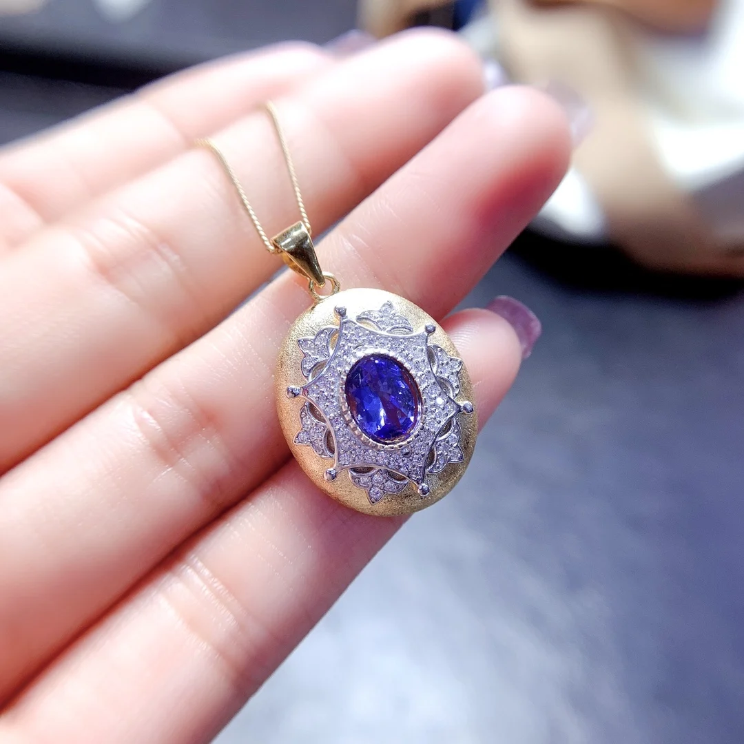 

Tanzanite Pendant 925 Sterling Silver Jewelry Ladies Luxury Necklace 925 Sterling Silver Jewelry Christmas Boutique