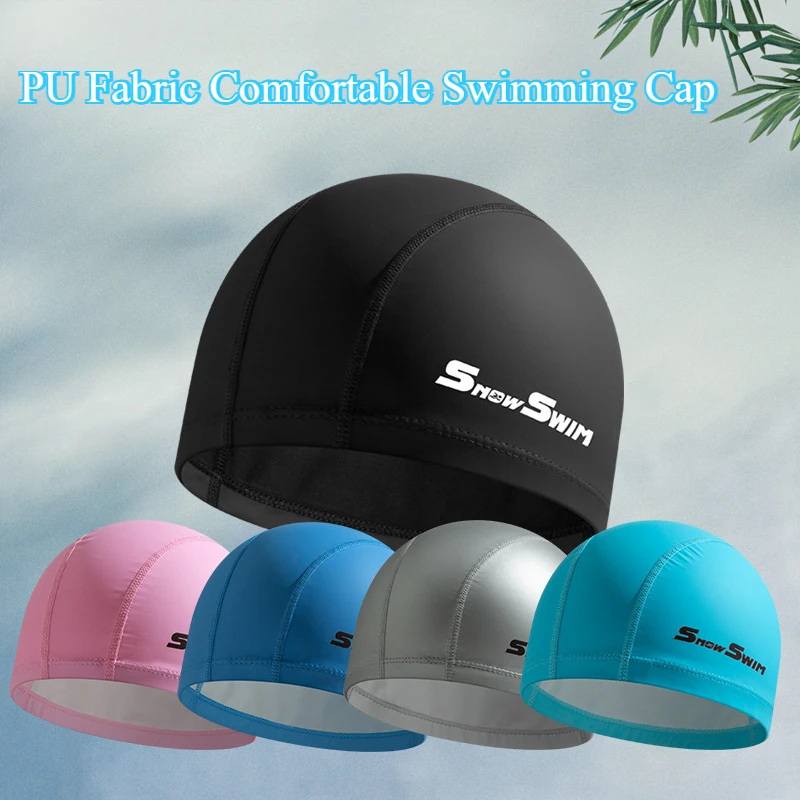 

1PC Adult PU Comfortable Swimming Cap Waterproof New High-Grade Ventilation Men Women Fashion Not Tight Fit Together Hot Spring